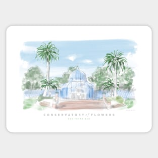 Conservatory of Flowers, San Francisco Art Sticker